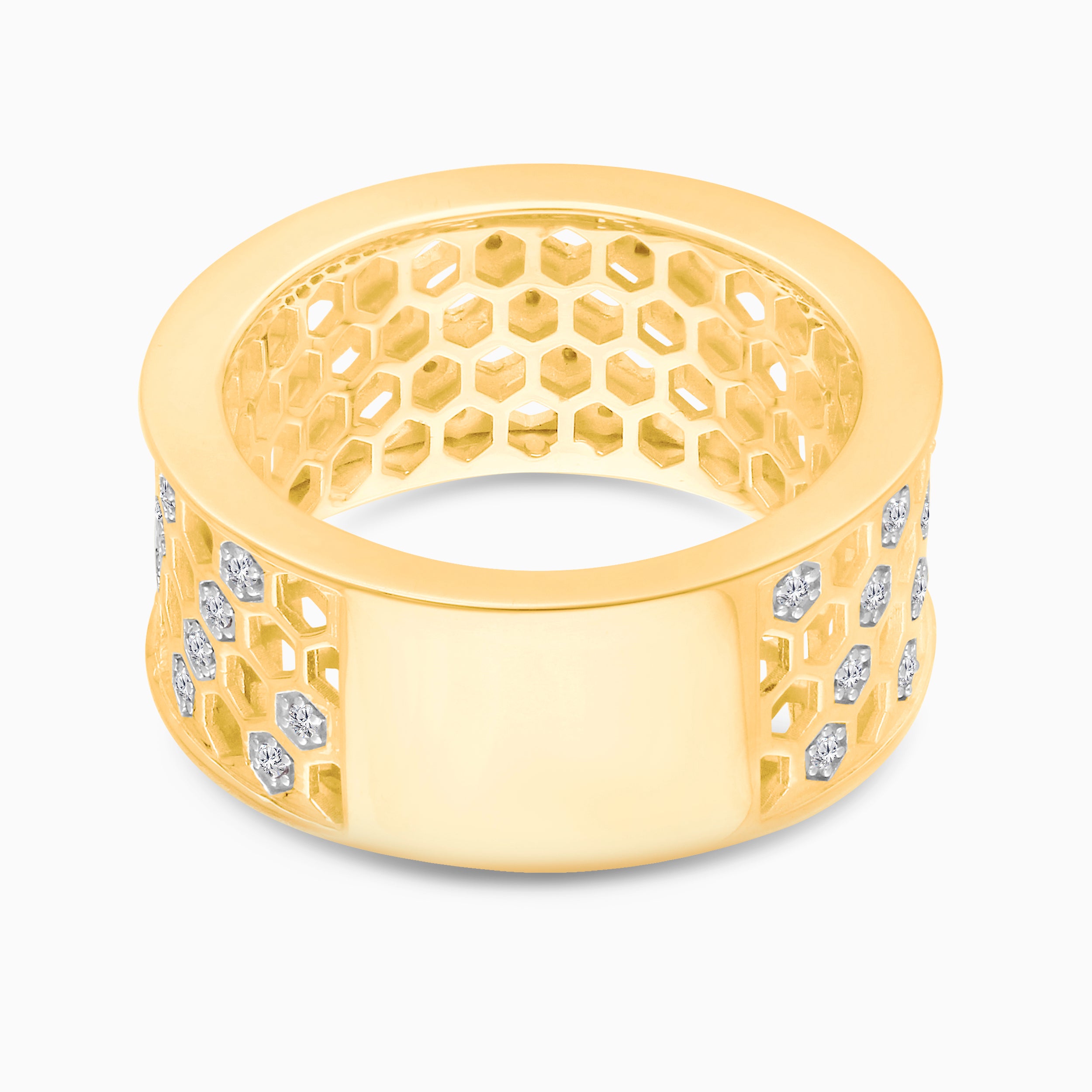 Honeycomb Men's Wedding Band
