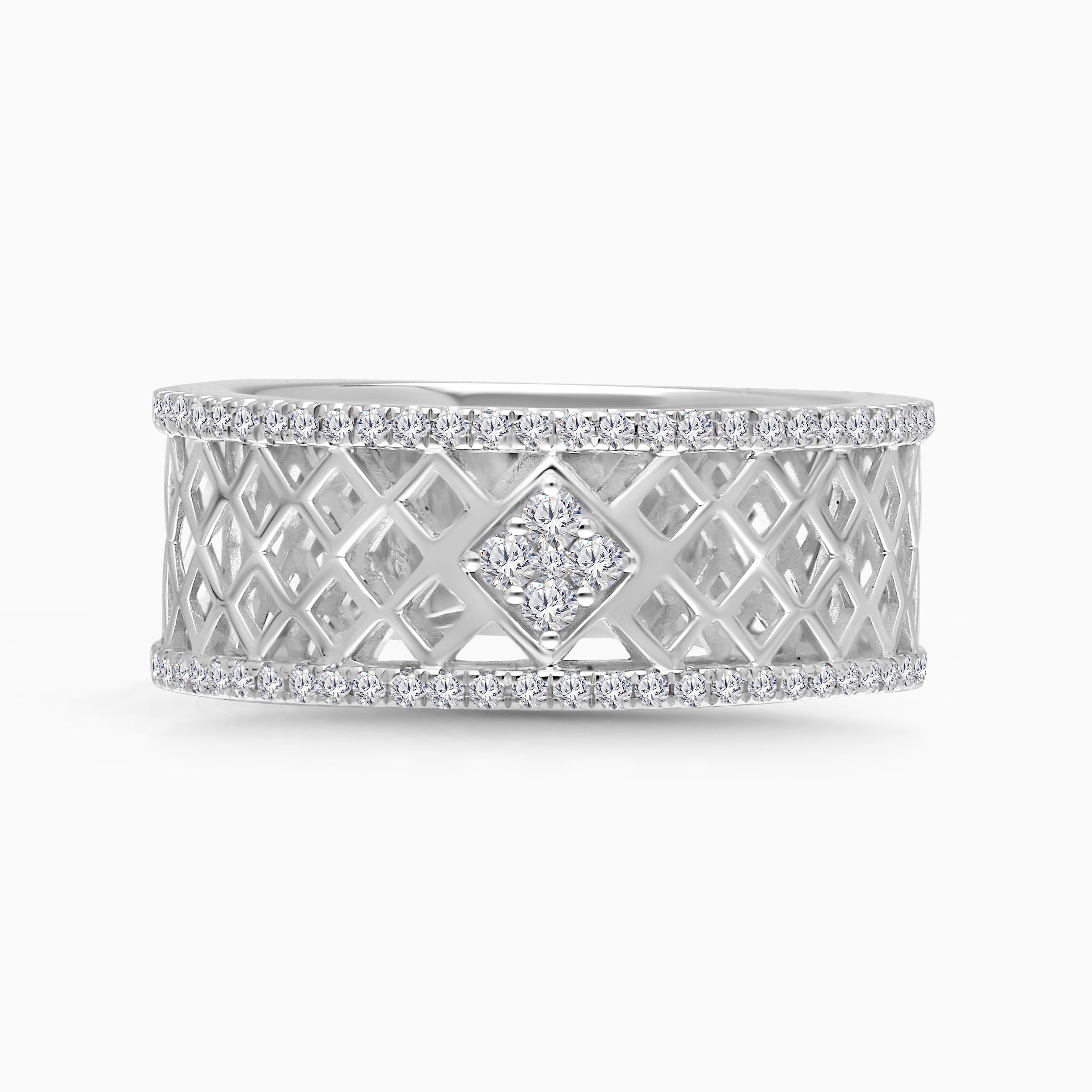 Lucky Clover Diamond Men's Wedding Band