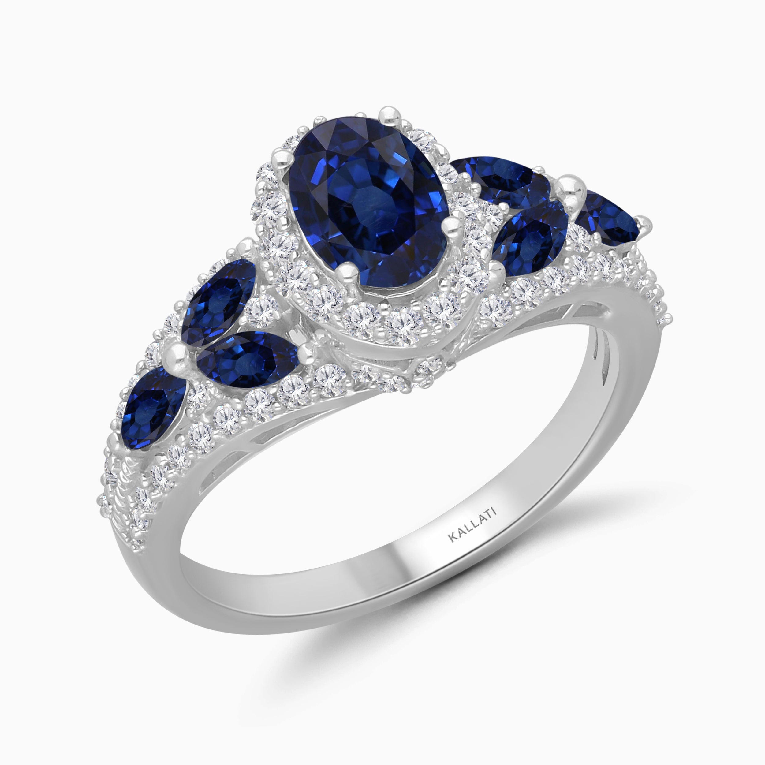 Leaves of Bleu Sapphire Ring