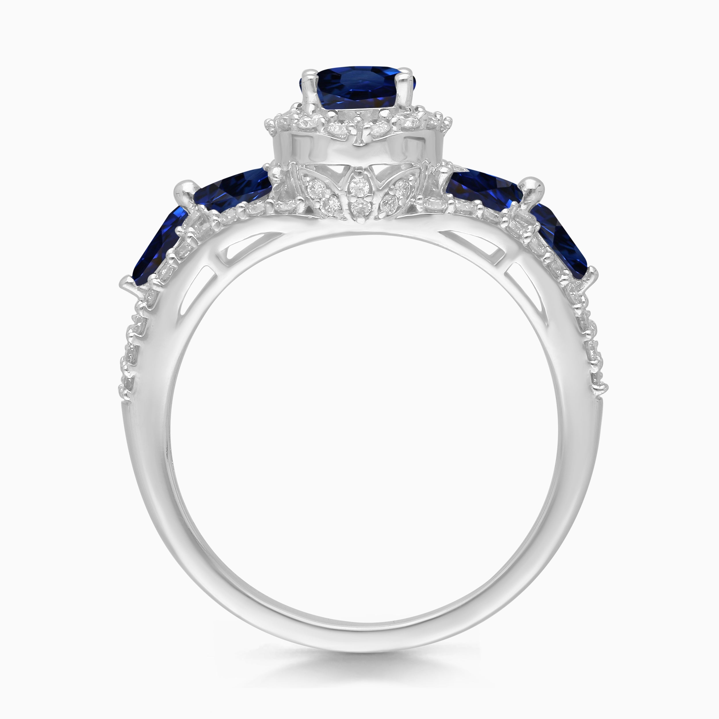 Leaves of Bleu Sapphire Ring