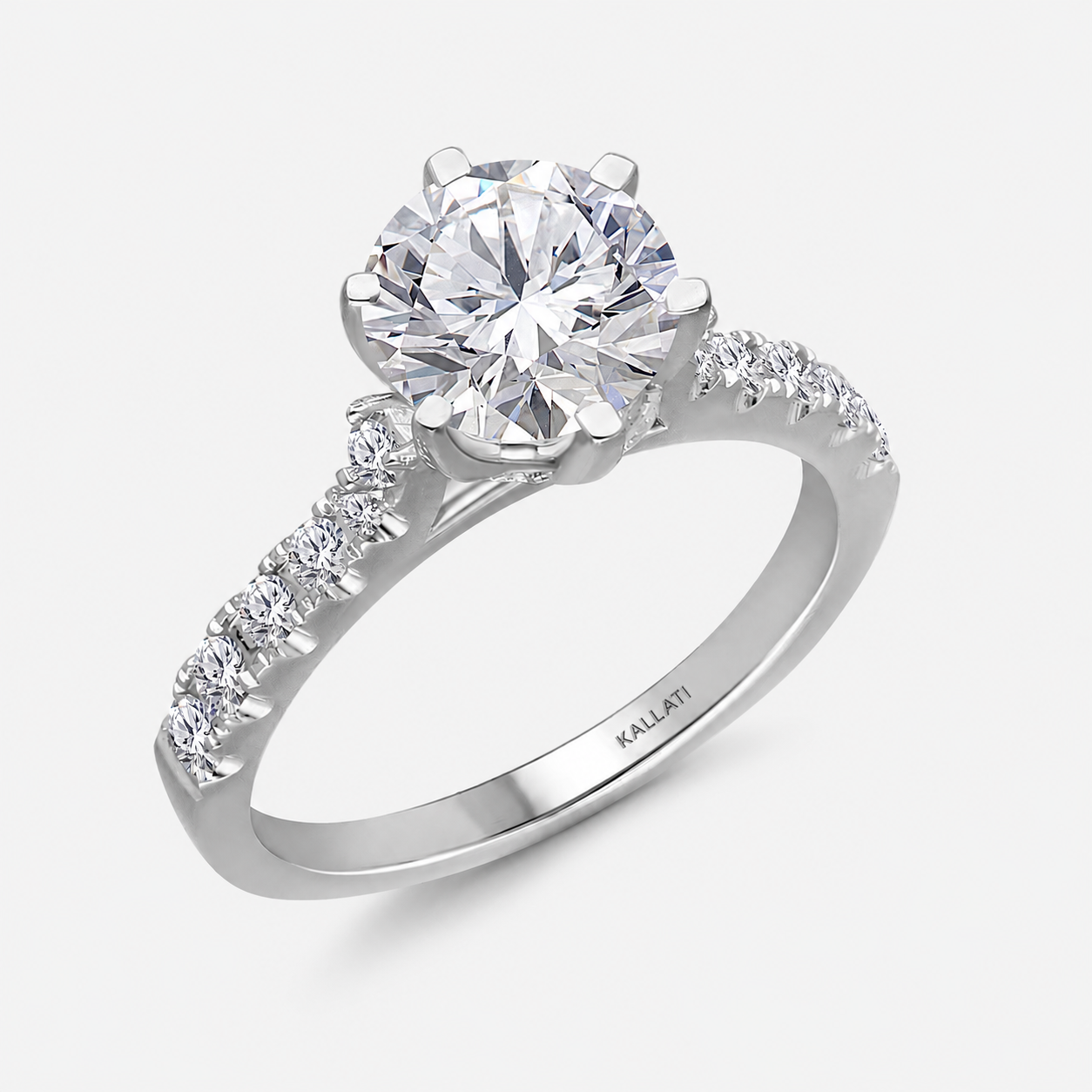 1.85CT Diamond Engagement Ring White Diamond