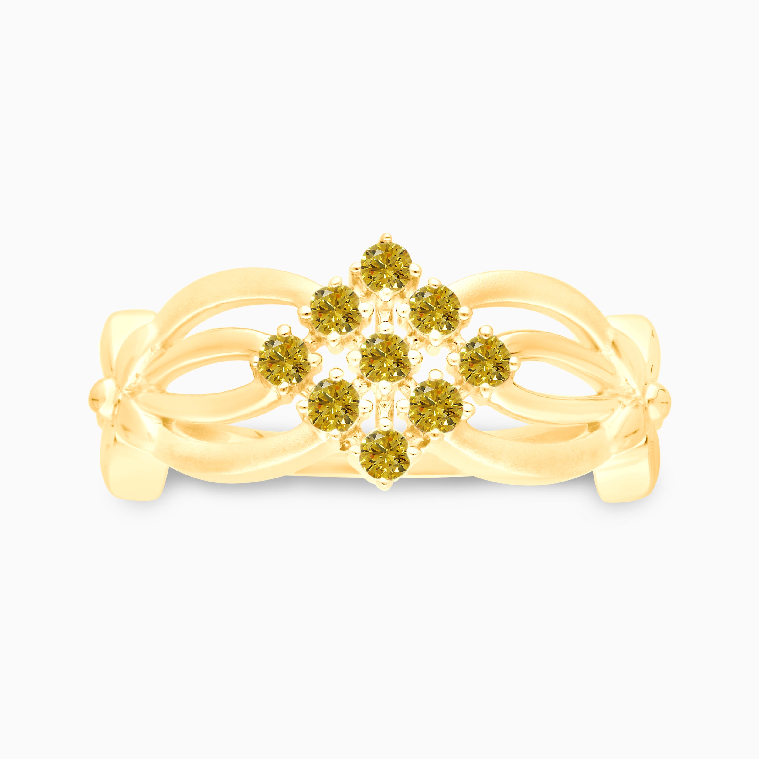 Pave Yellow Diamond Band