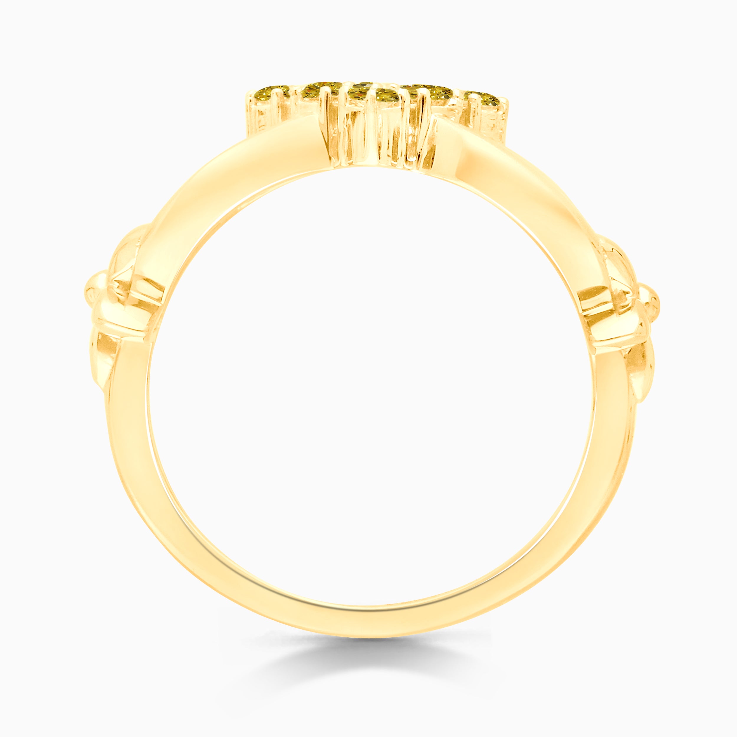Pave Yellow Diamond Band