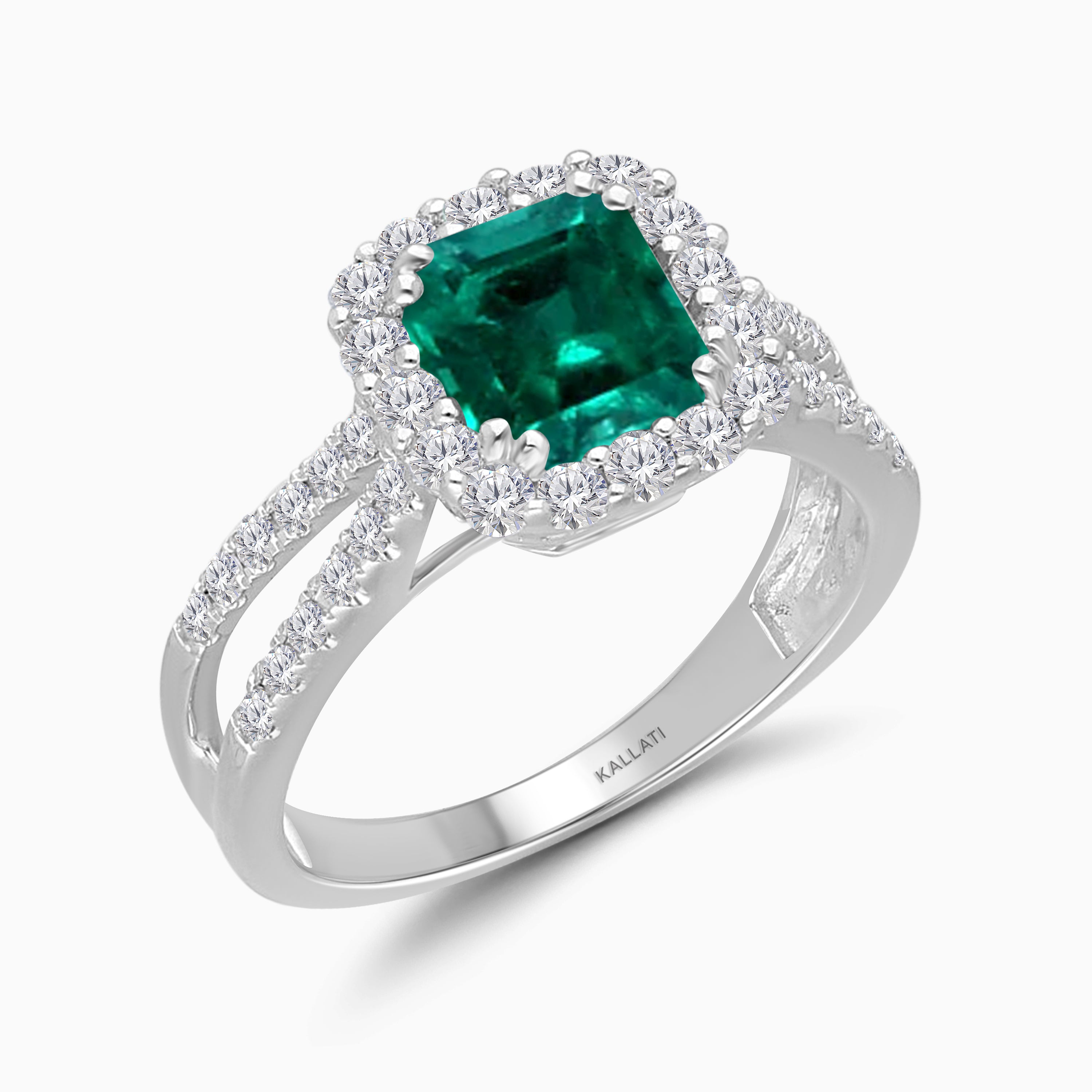 Colombian Emerald Criss Cross Ring