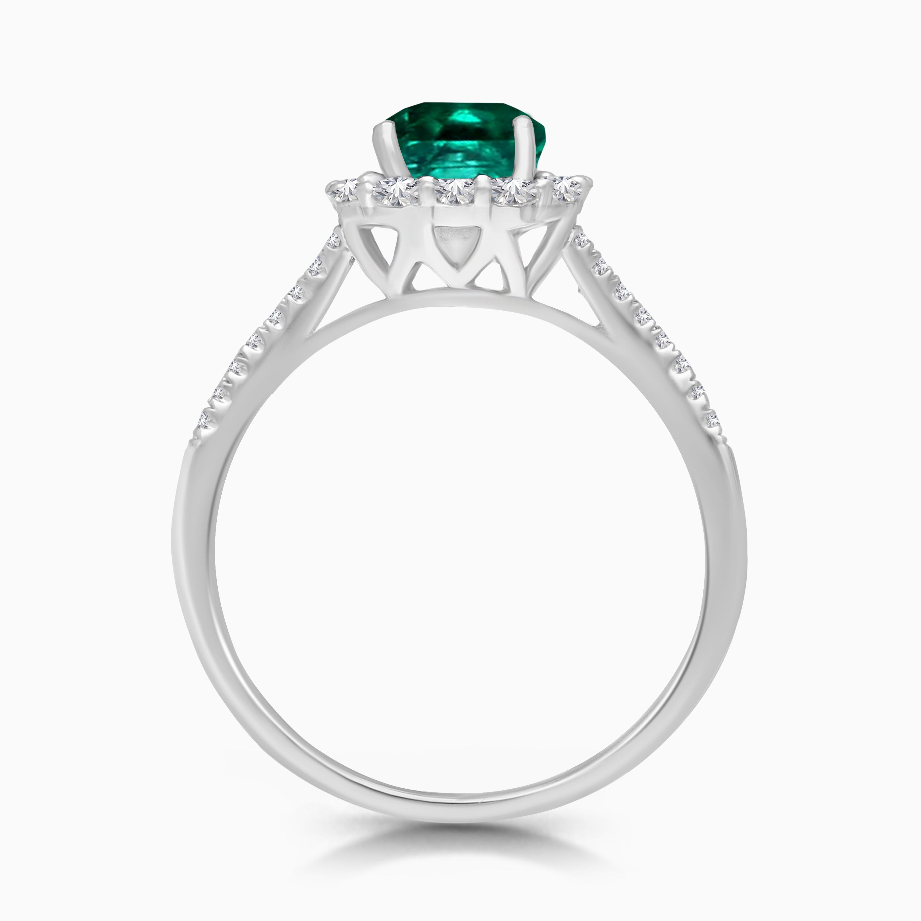 Radiant Emerald & Diamond Ring