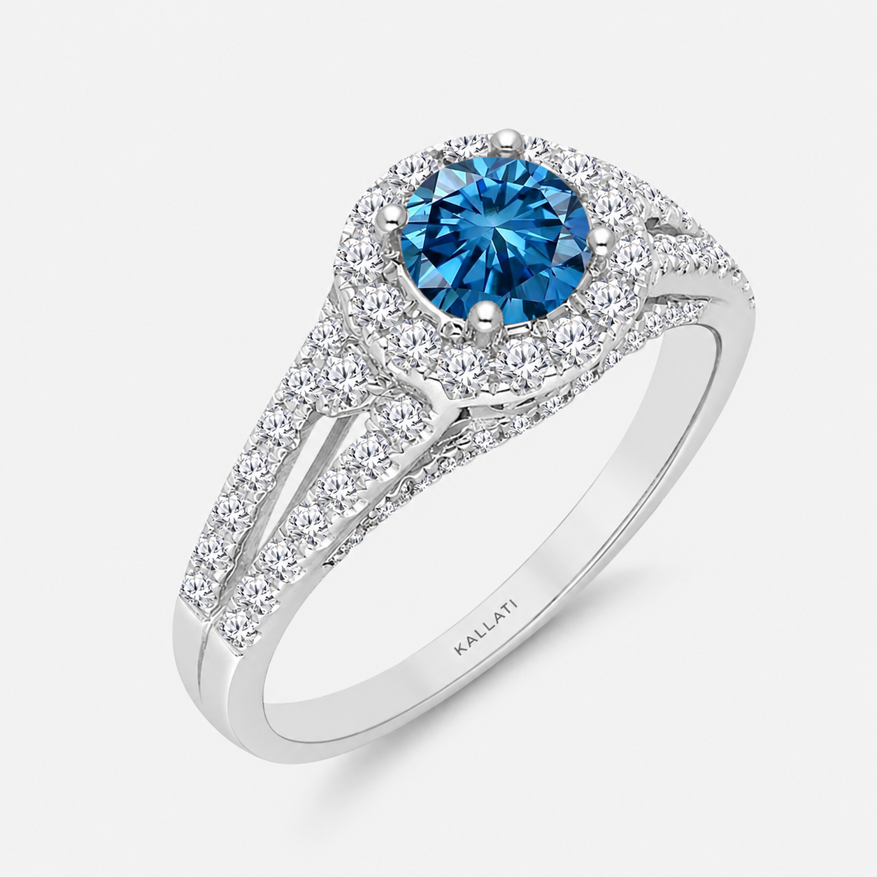 Blue Diamond Engagement Ring blue diamond