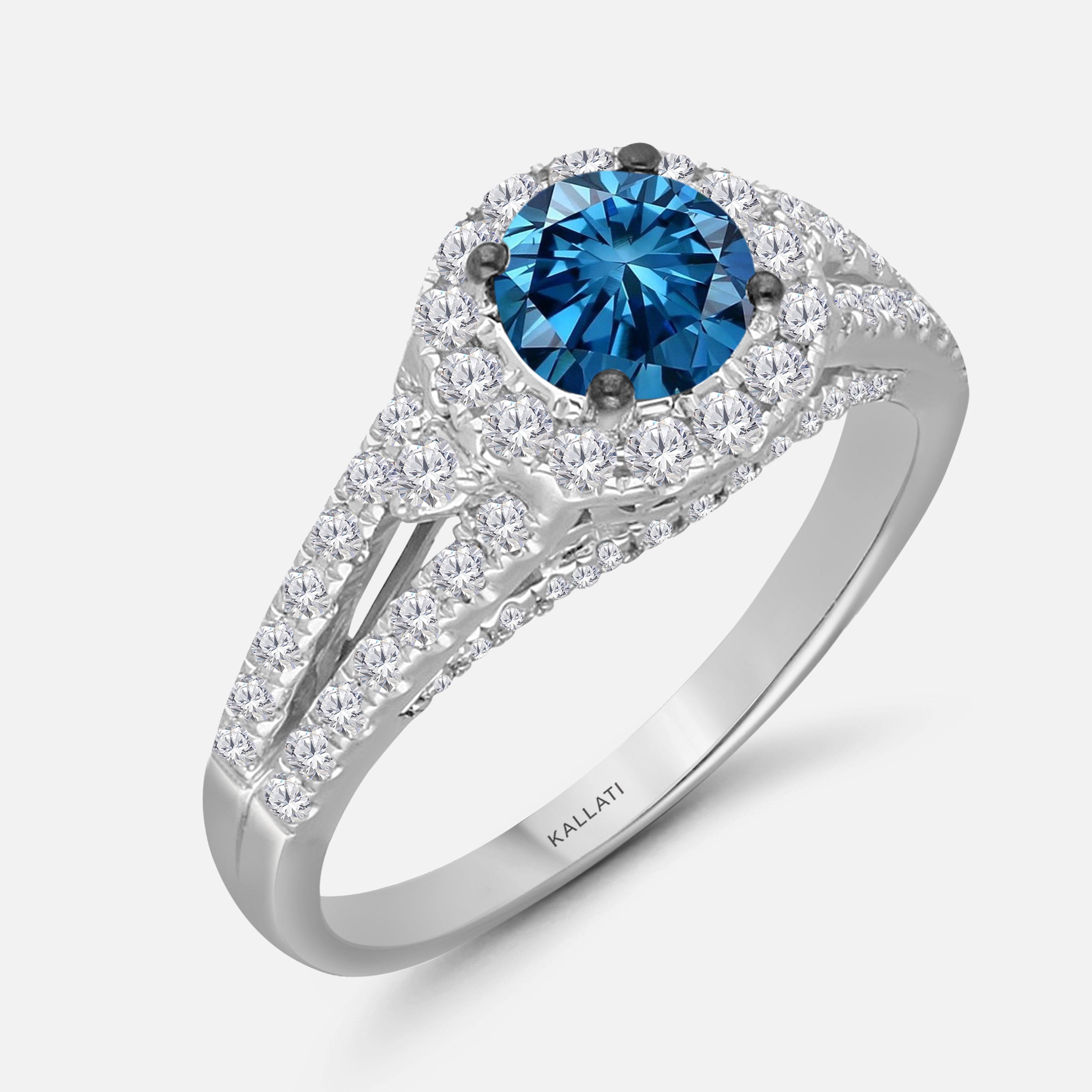 Blue Diamond Engagement Ring blue diamond