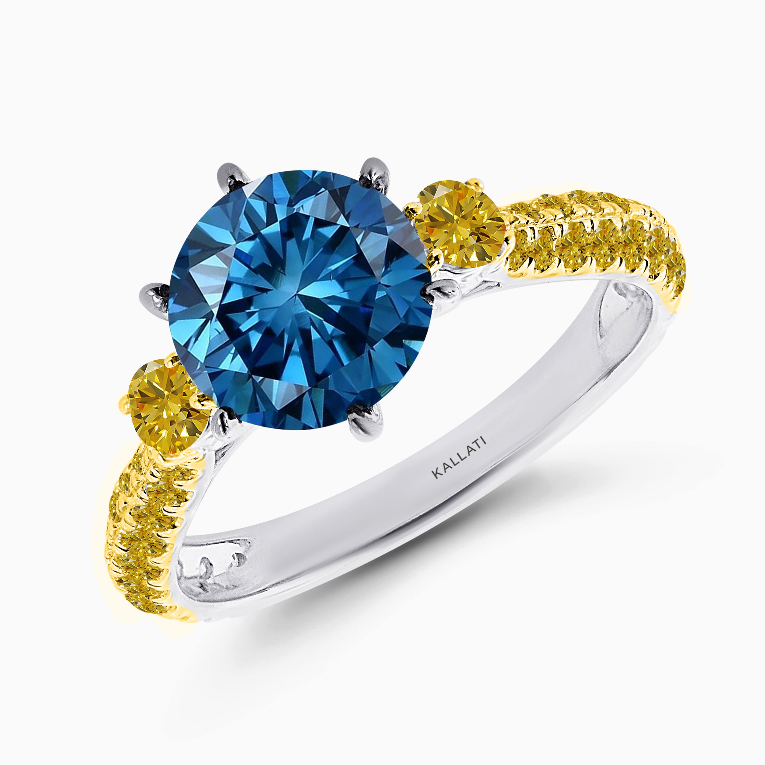 Sunshine Sky Blue Diamond Ring