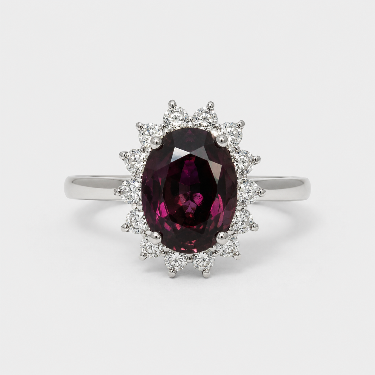Certified Raspberry Dream Halo Ring