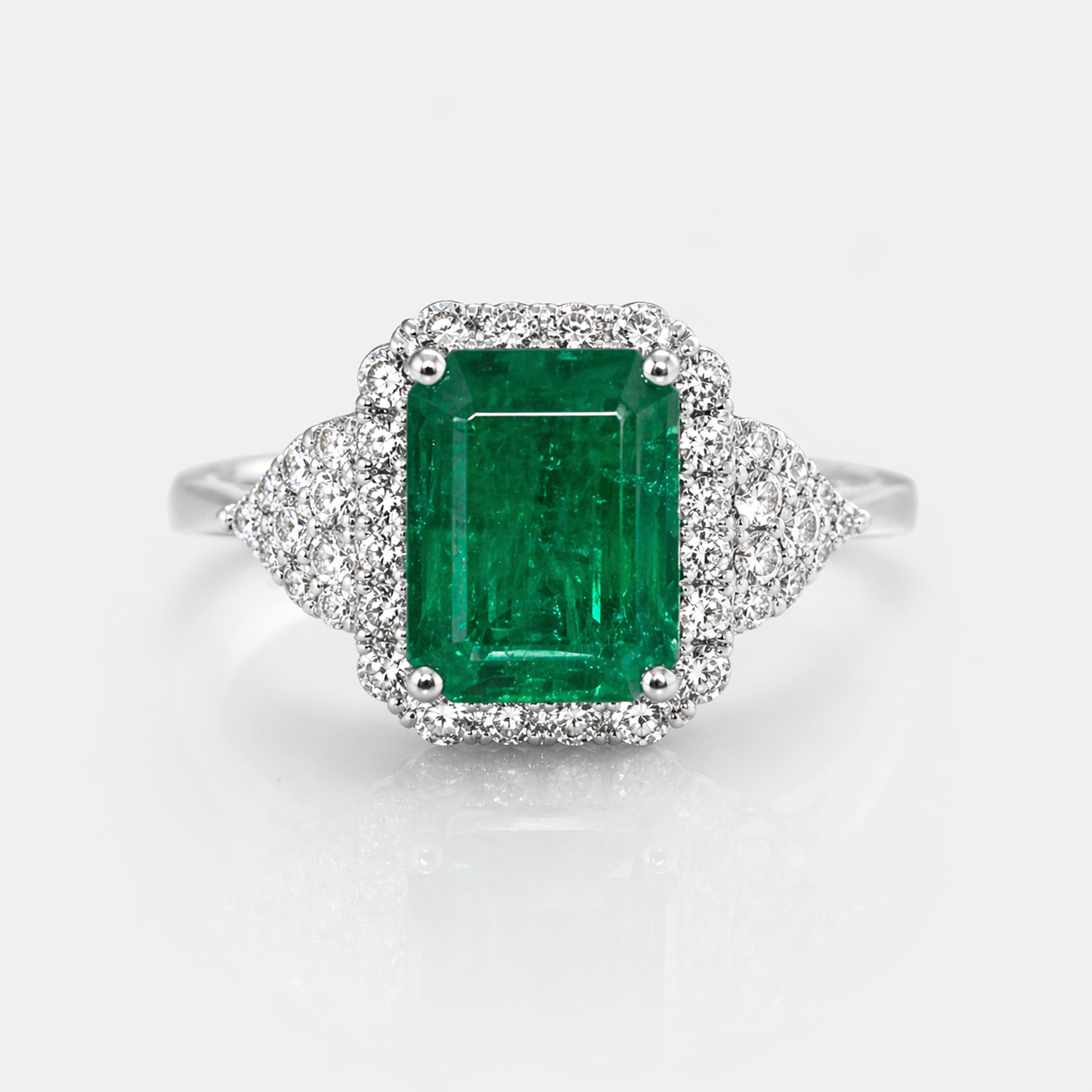 Heirloom Diamond & Emerald Ring Emerald