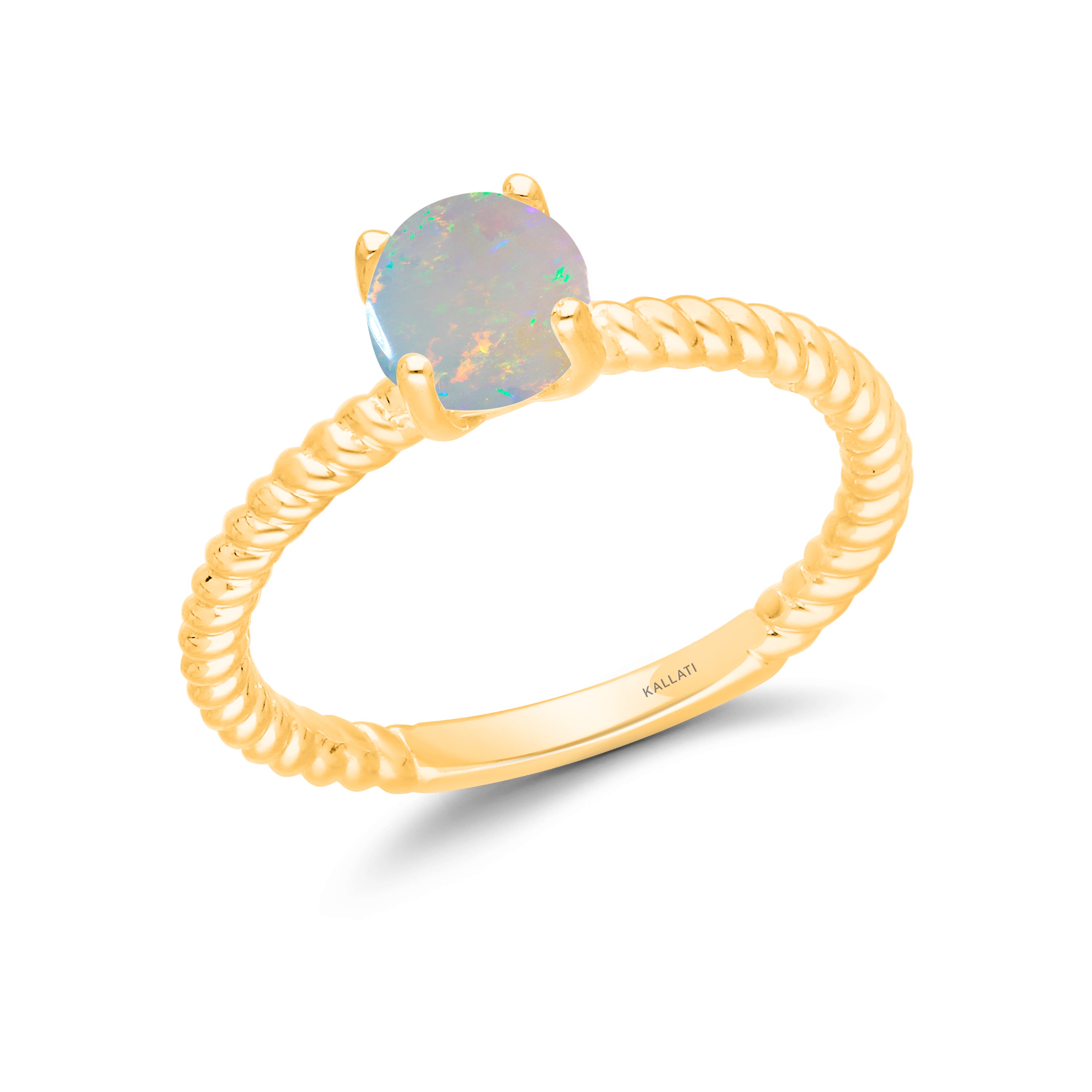 Twisted Opal Stacking Ring