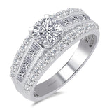 Kallati Legendary Round  Diamond Engagement Ring in 14K White Gold