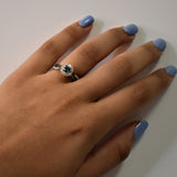 White Gold Blue & White Diamond Eternal Ring