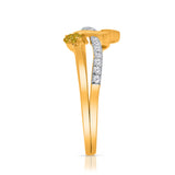 Kallati Eternal Heart Diamond Ring in 14K Two-Tone Gold