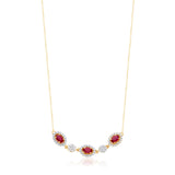 Yellow Gold Ruby & Diamond Heirloom Necklace