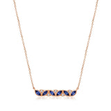 Rose Gold Sapphire & Diamond Heirloom Necklace