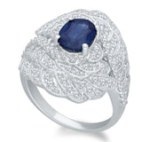 White Gold Sapphire & Diamond Griffiness Ring