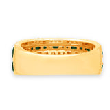 Yellow Gold Emerald & Diamond Infinite Ring