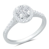 Kallati Eternal Round Halo  Diamond Engagement Ring in 14K White  Gold