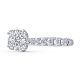 Kallati Eternal Round Solitaire Diamond Engagement Ring in 14K White Gold