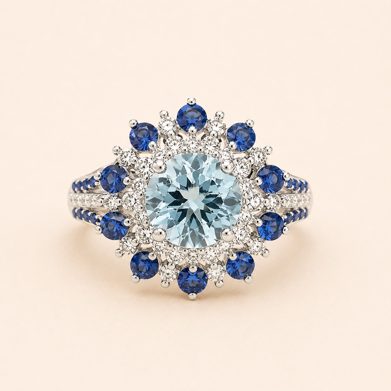 Shades of Blue Aquamarine Ring Aquamarine