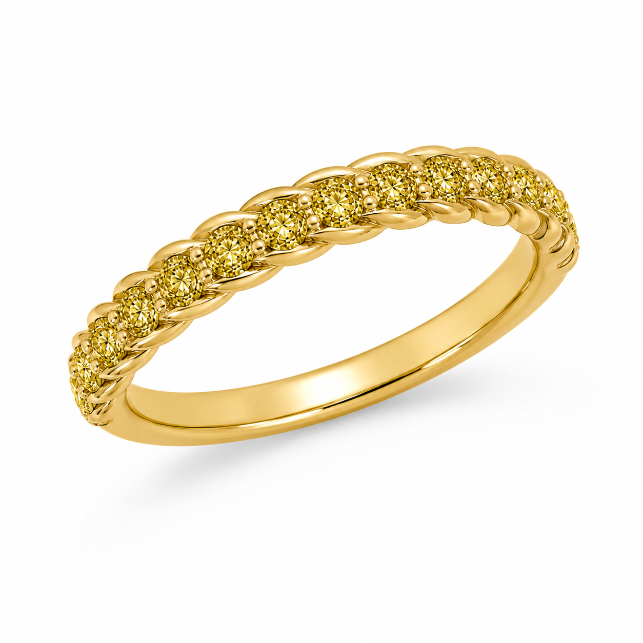 Pave Yellow Diamond Band Yellow Diamond