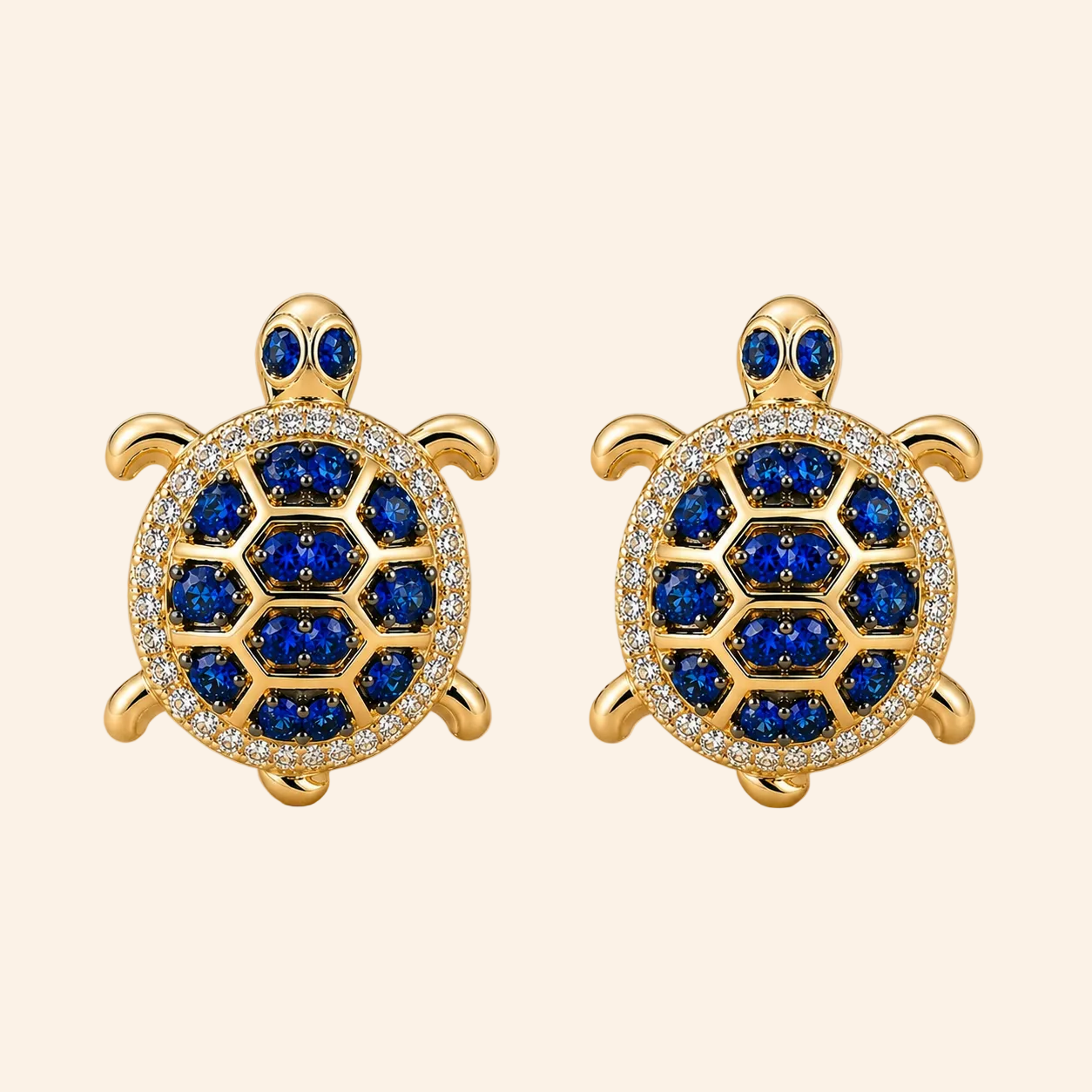 Sapphire Tortoise Studs