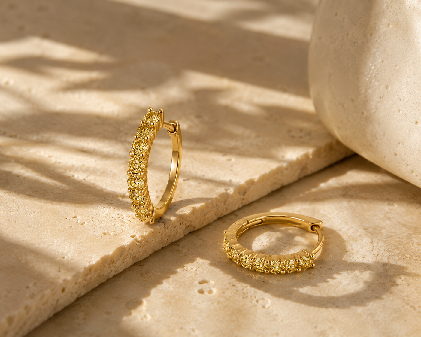 Yellow Diamond Hoops Yellow Diamond