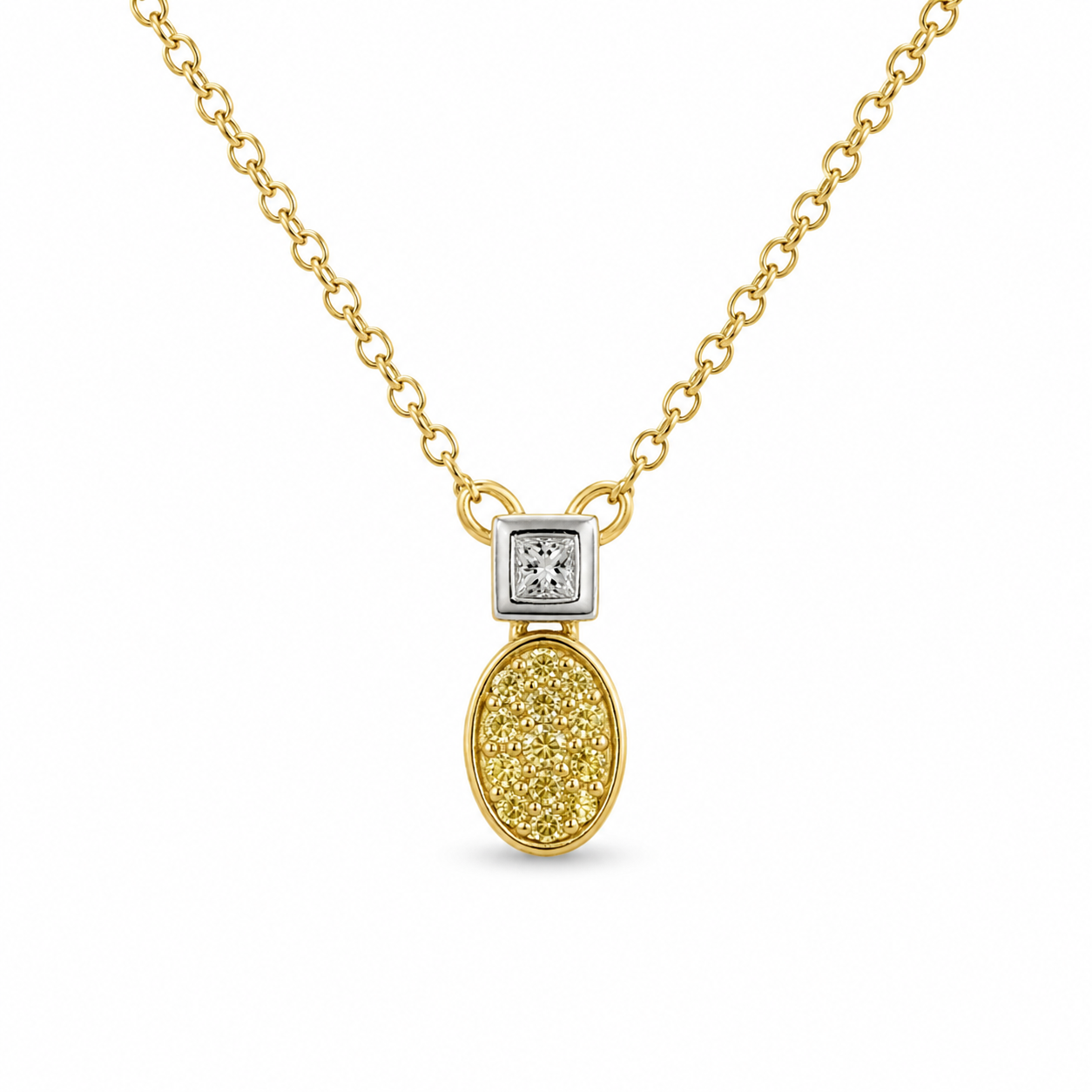 Rays of Sunshine Diamond Necklace Yellow Diamond