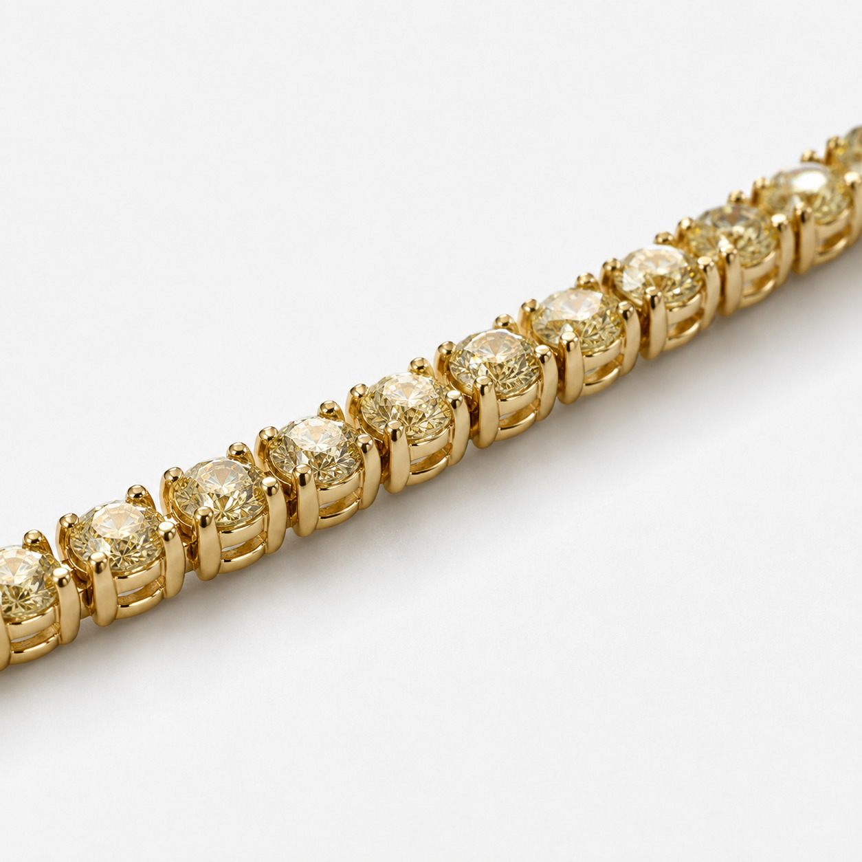 2.5 CTW Yellow Diamond Tennis Bracelet Yellow Diamond