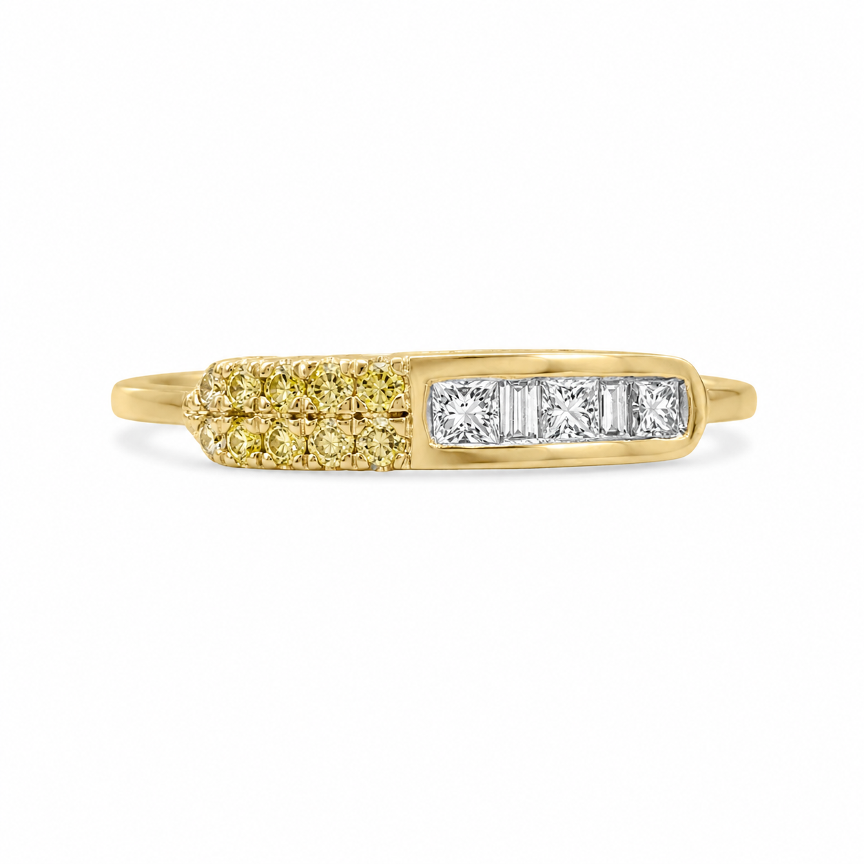 Rays of Sunshine Stacking Ring Yellow Diamond