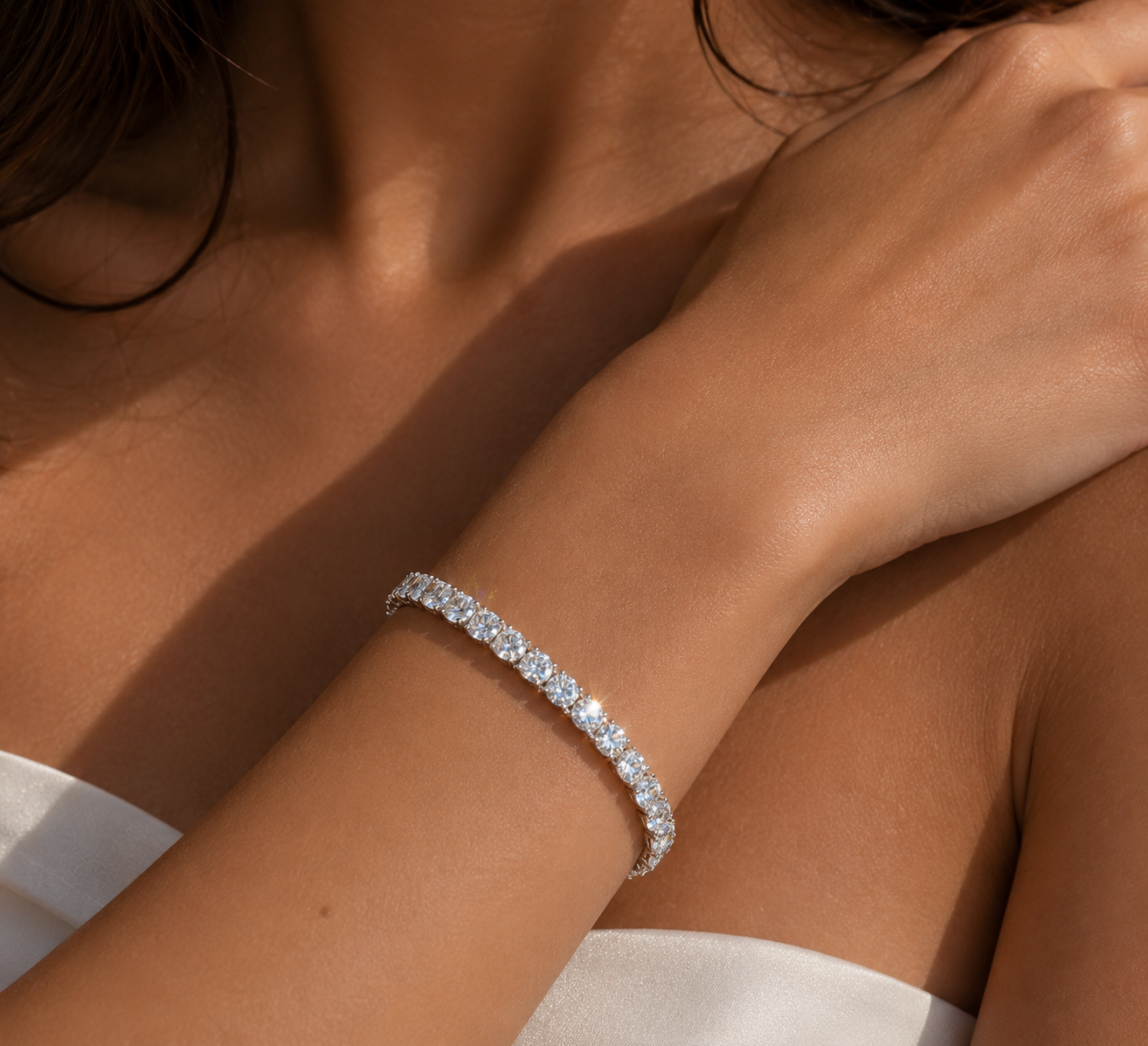 6ct Diamond Tennis Bracelet White Diamond