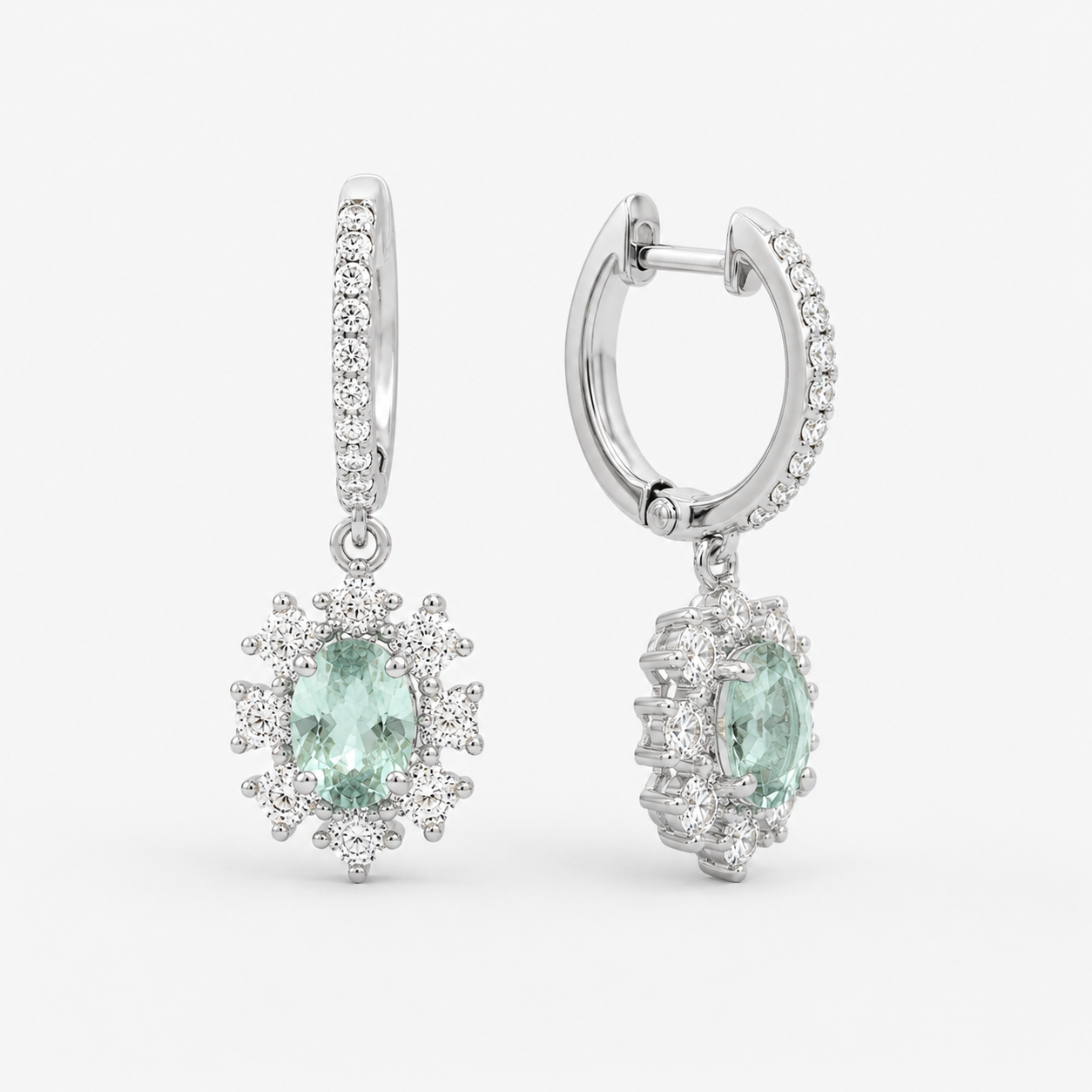 Baby Petunia Paraiba & Diamond Huggies