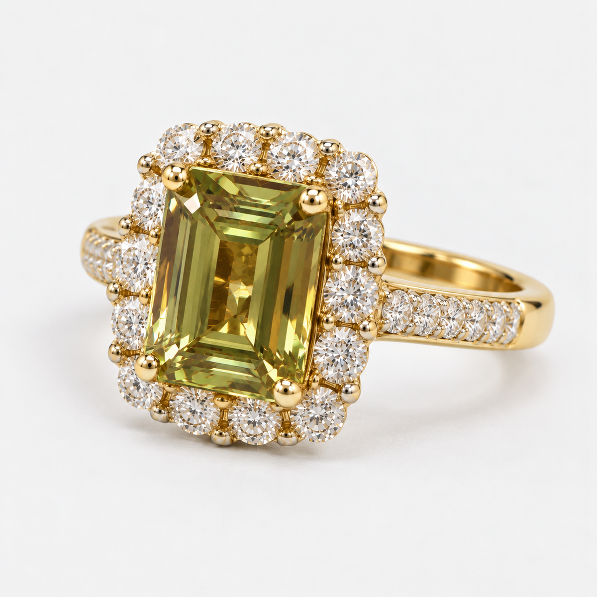 Emerald Isle Csarite & Diamond Ring