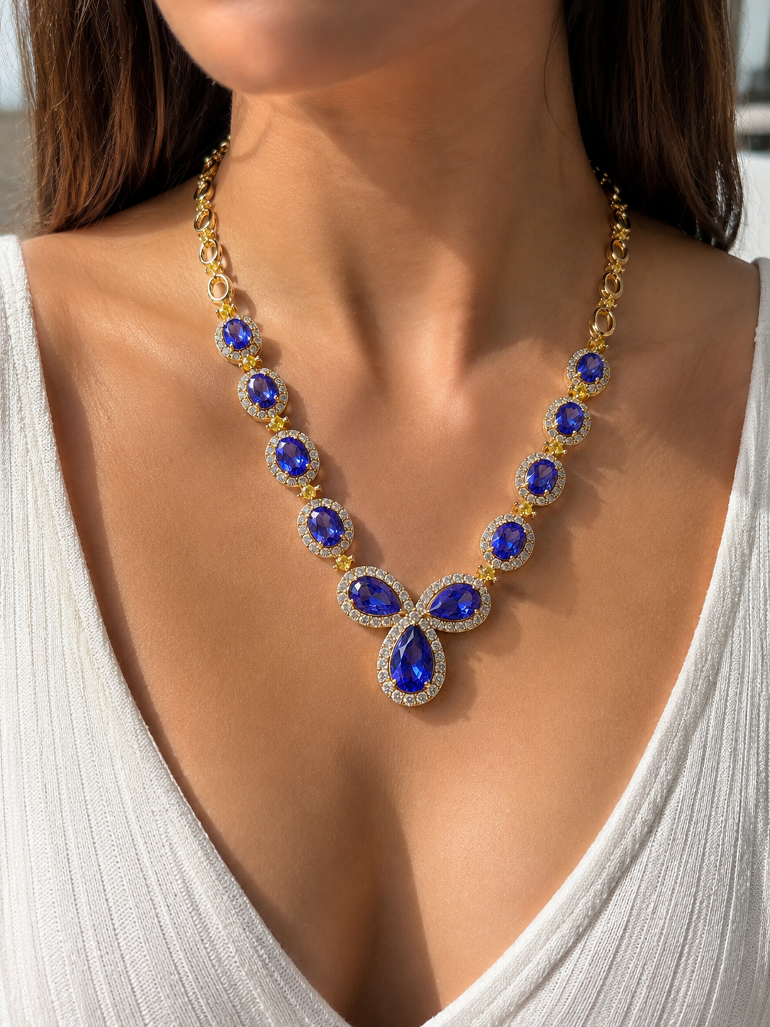 Certified Tanzanite Dynasty Necklace