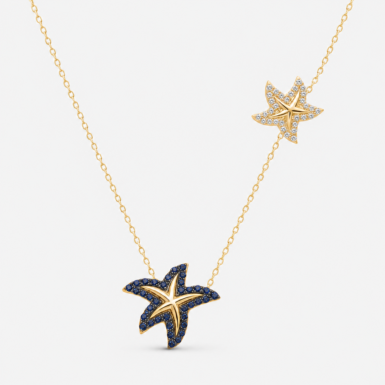 Sapphire & Diamond Starfish Necklace Legacy Of The Wild