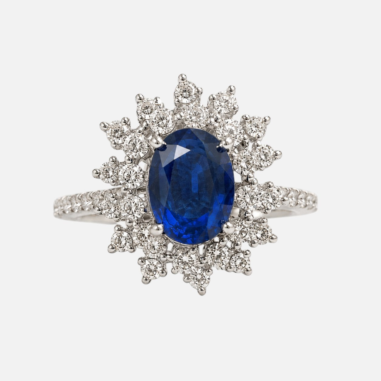 Cerulean Spark Sapphire Ring Blue Sapphire