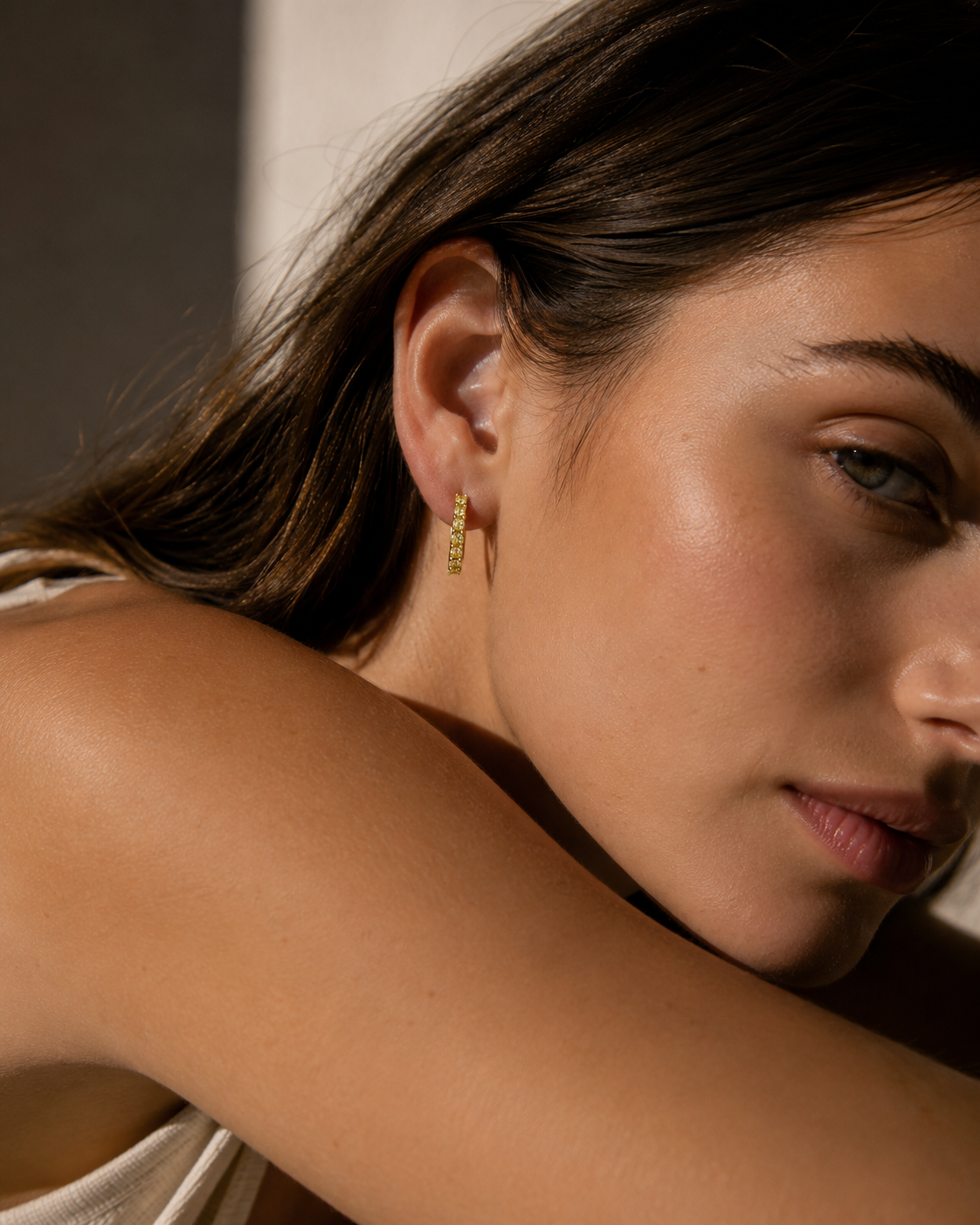 Yellow Diamond Hoops Yellow Diamond