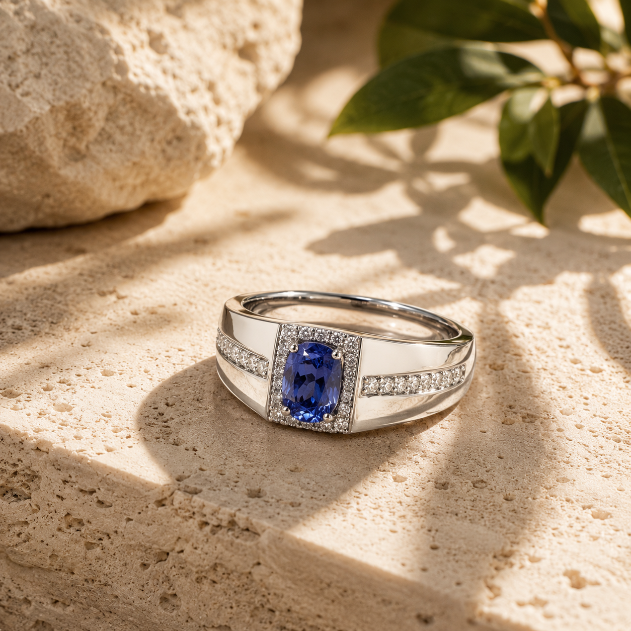 Violet Oasis Men's Ring Tanzanite