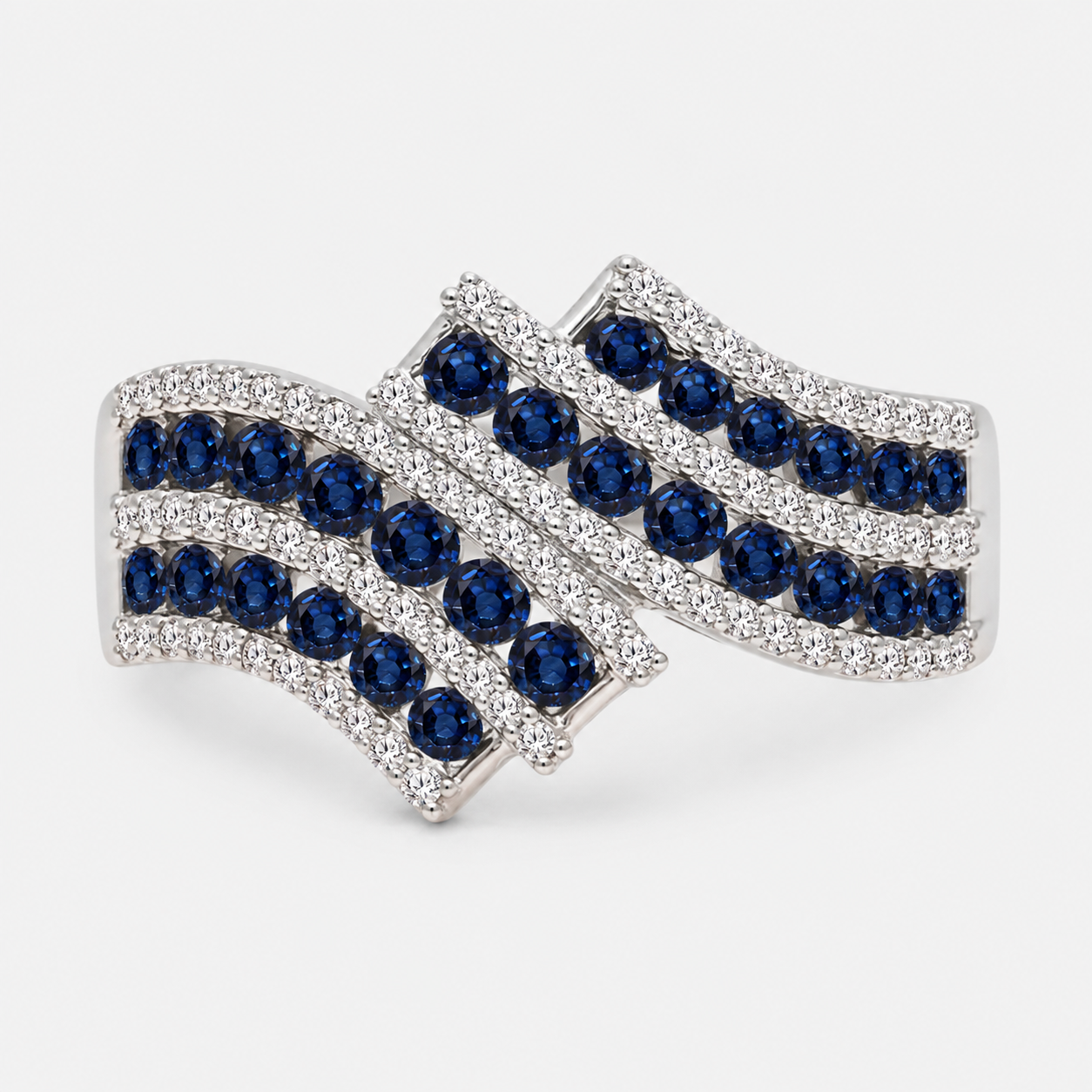 Royal Ribbons Sapphire & Diamond Ring