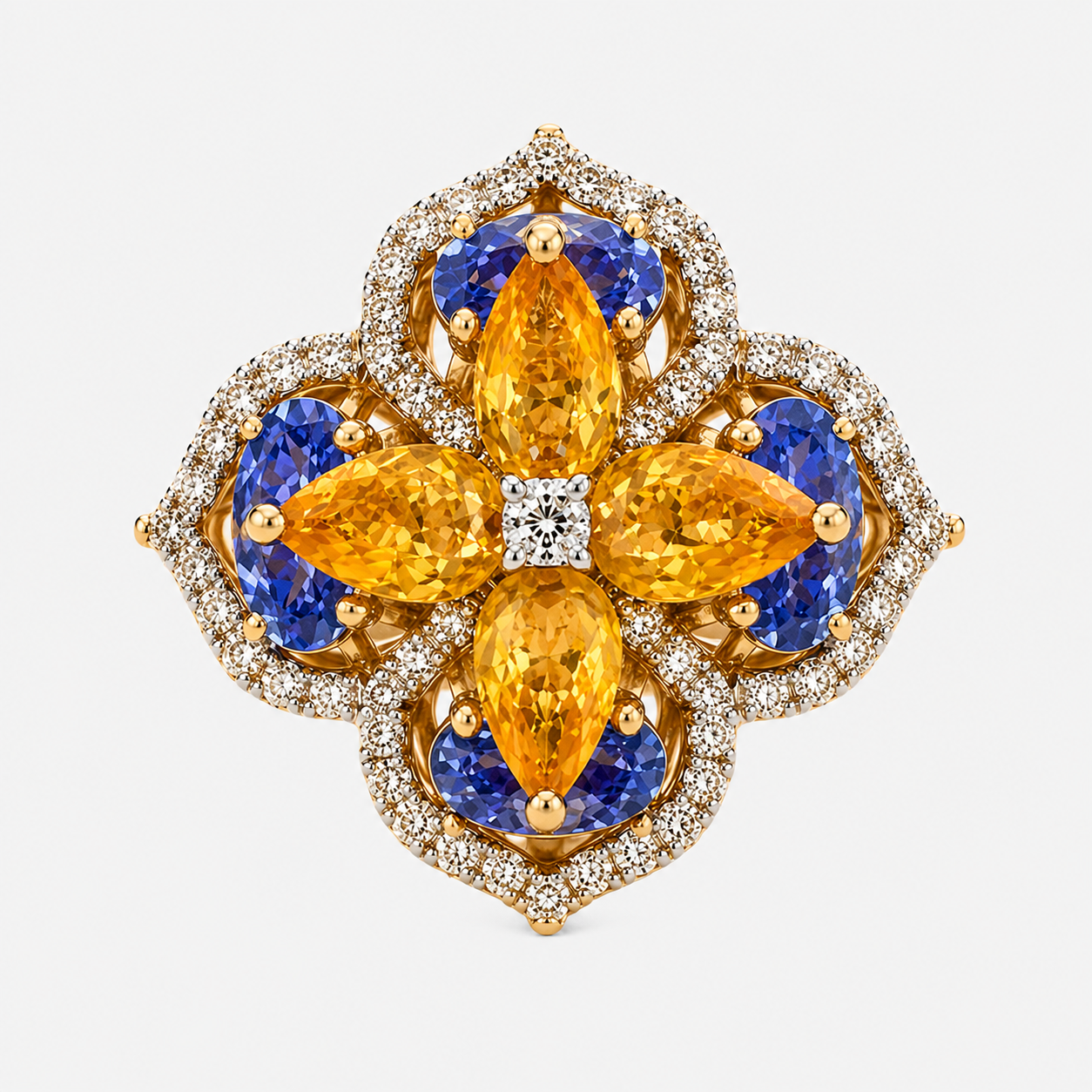 Golden Blossom Tanzanite Ring Tanzanite