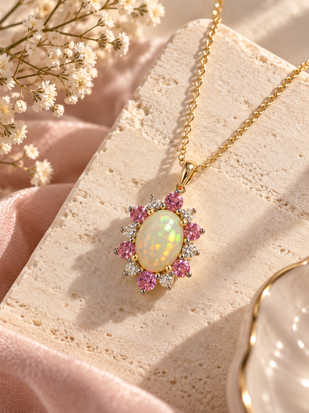 Spring Garden Opal Necklace
