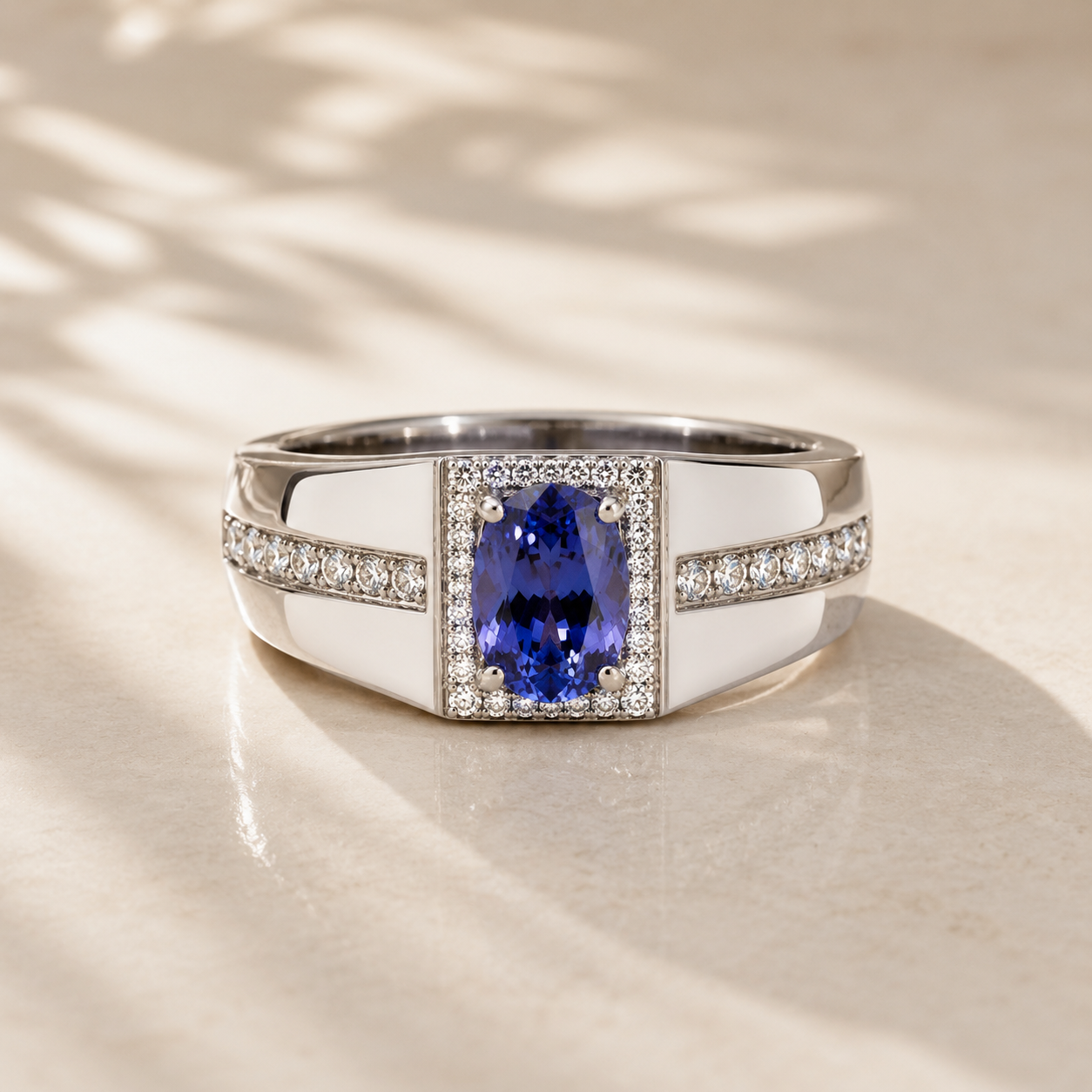 Violet Oasis Men's Ring Tanzanite