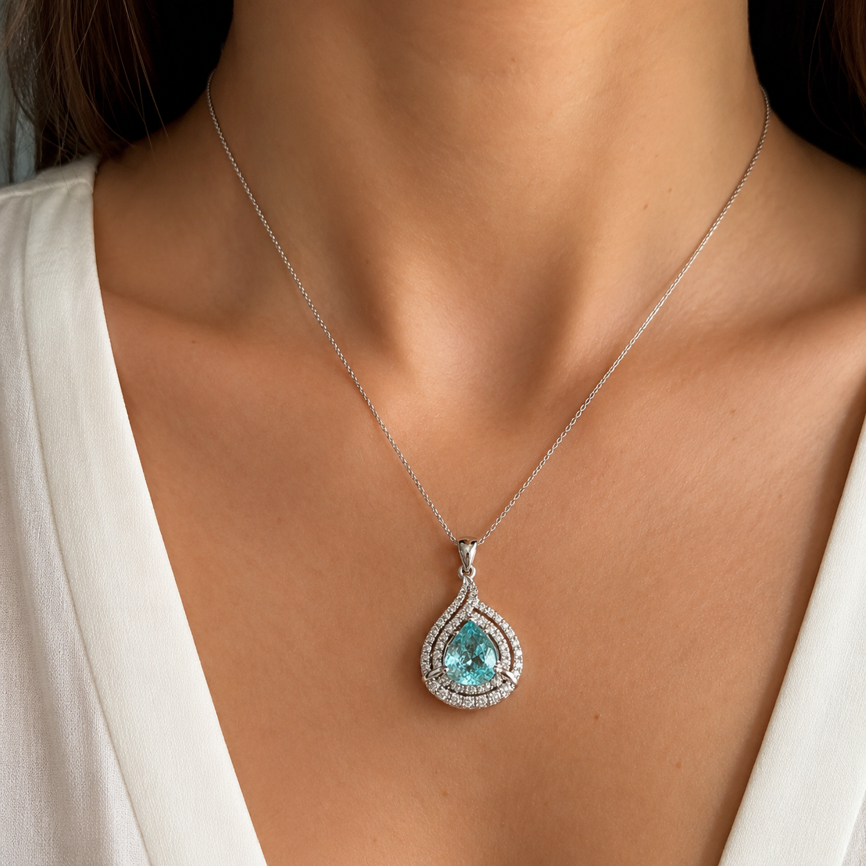 GIA Certified Wrapped Paraiba Necklace