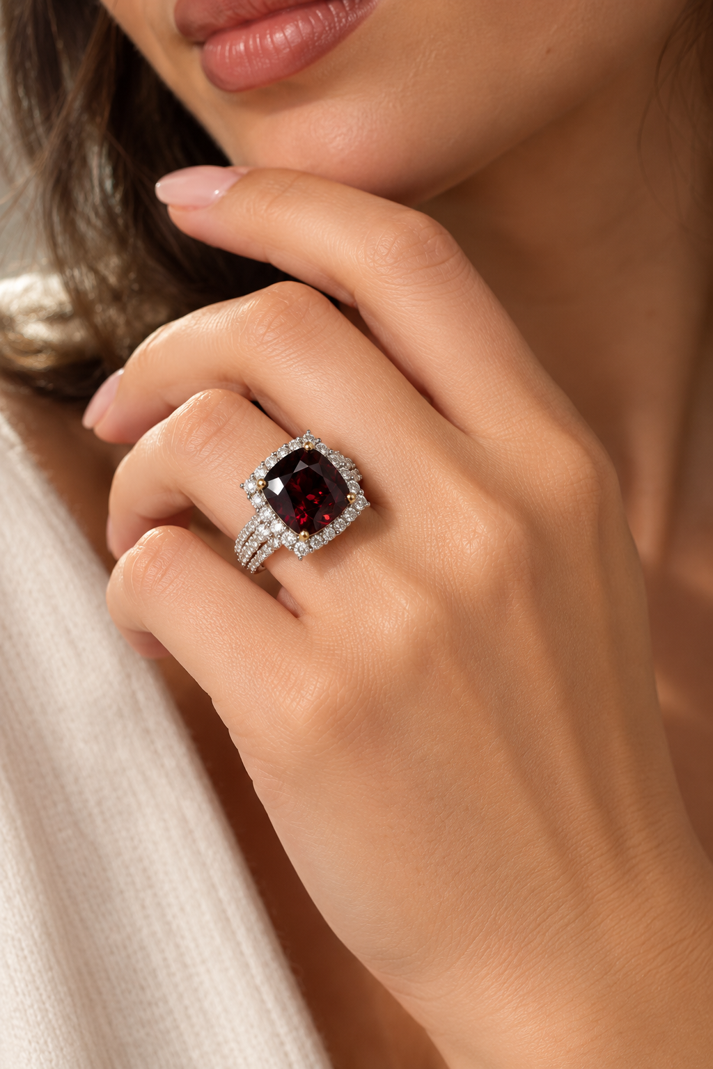 5.6CT Certified Non-Heat Burmese Spinel Ring
