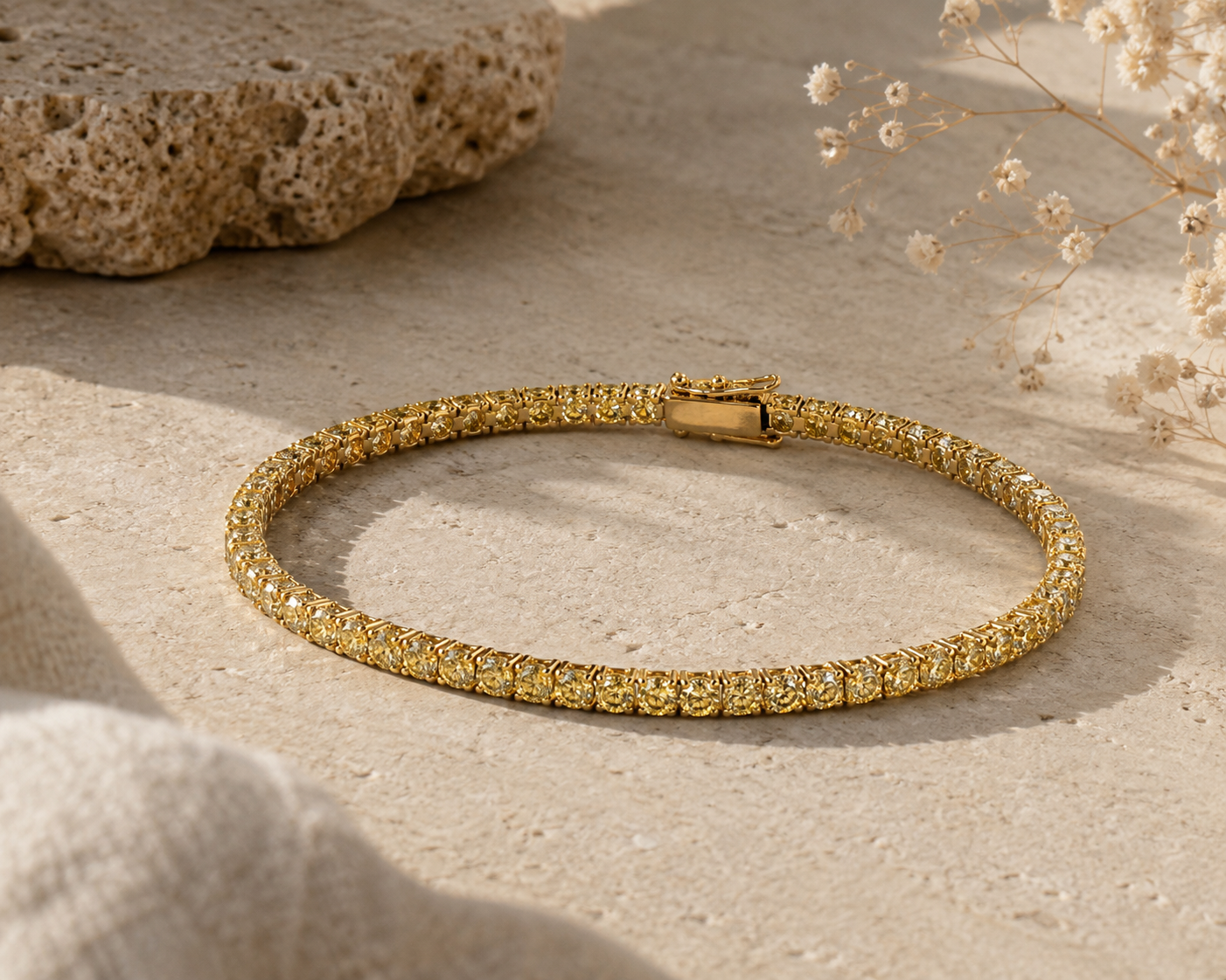 2.5 CTW Yellow Diamond Tennis Bracelet Yellow Diamond
