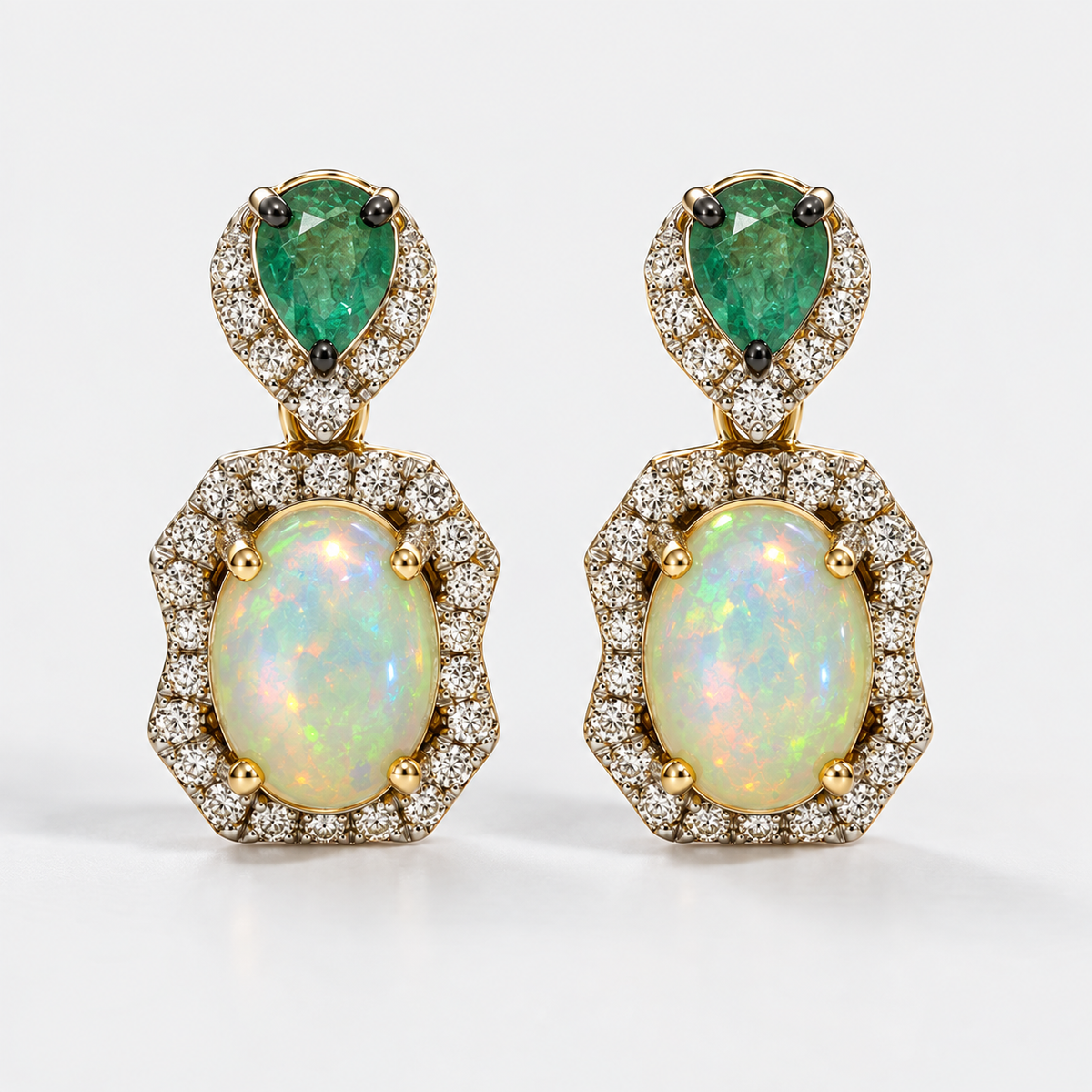 Borealis Opal & Emerald Droplets