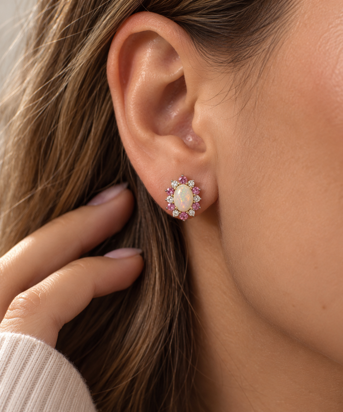 Spring Garden Opal Studs