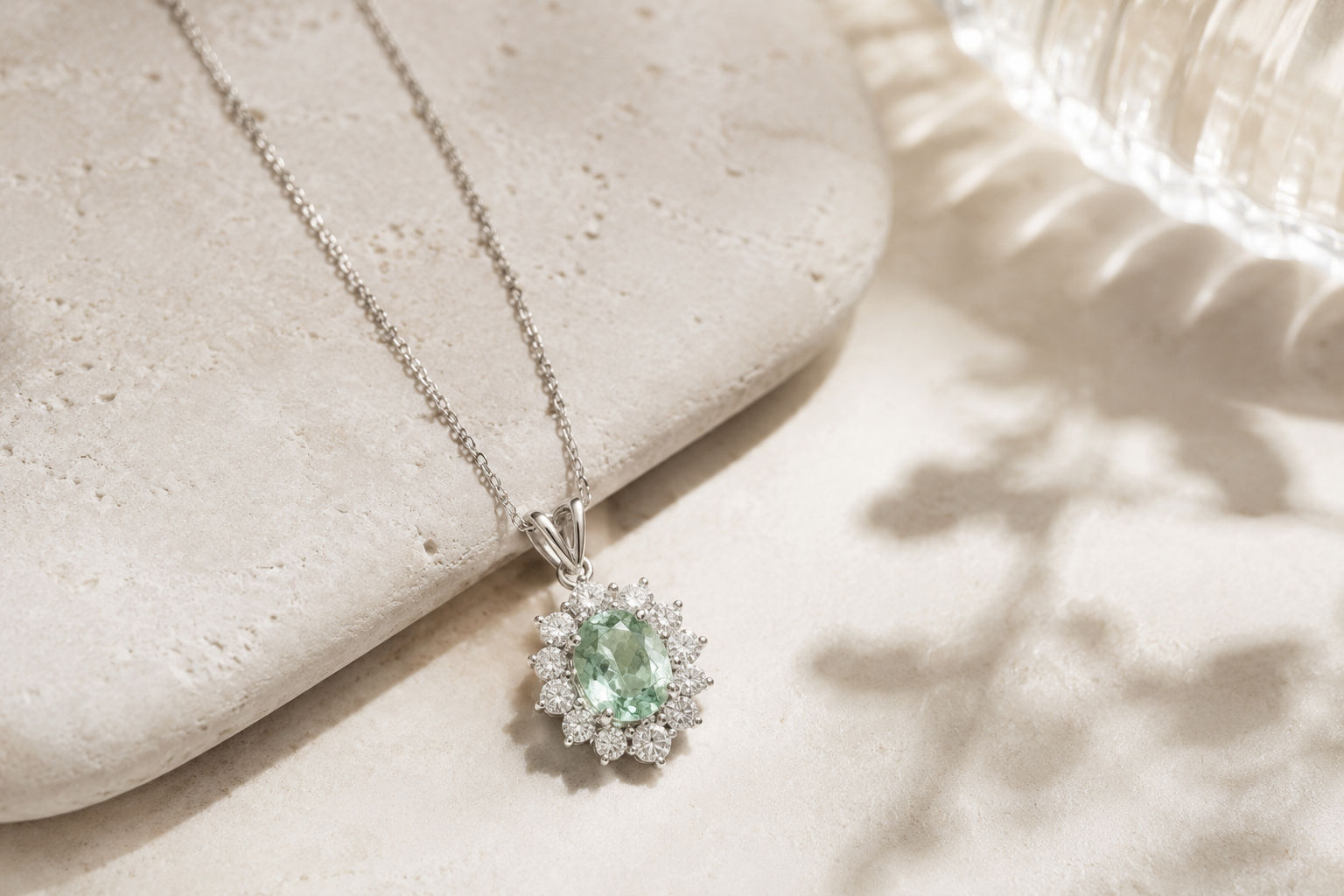 Baby Petunia Paraiba & Diamond Necklace