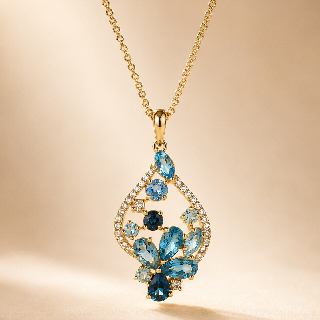 Into the Garden Blue Topaz Pendant BLUE TOPAZ